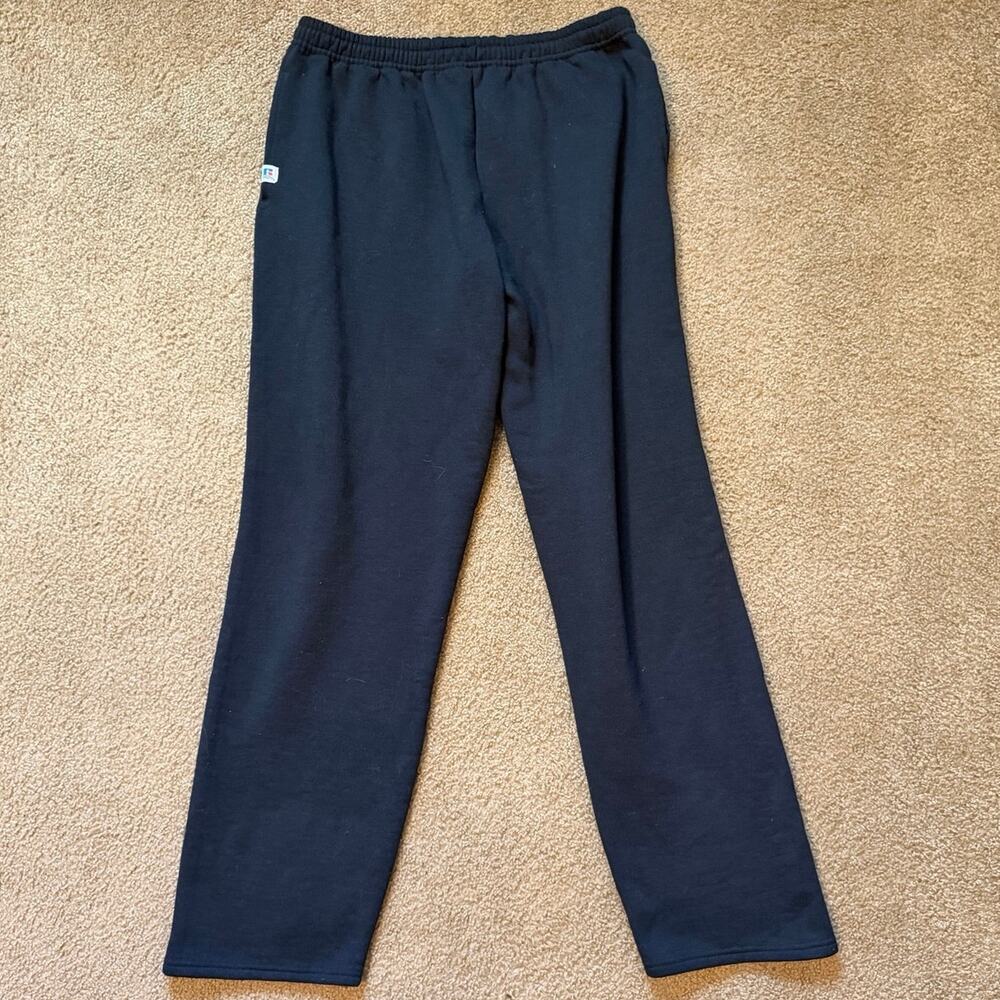 Vintage Russell Athletic Black Open Bottom Sweatpants XL